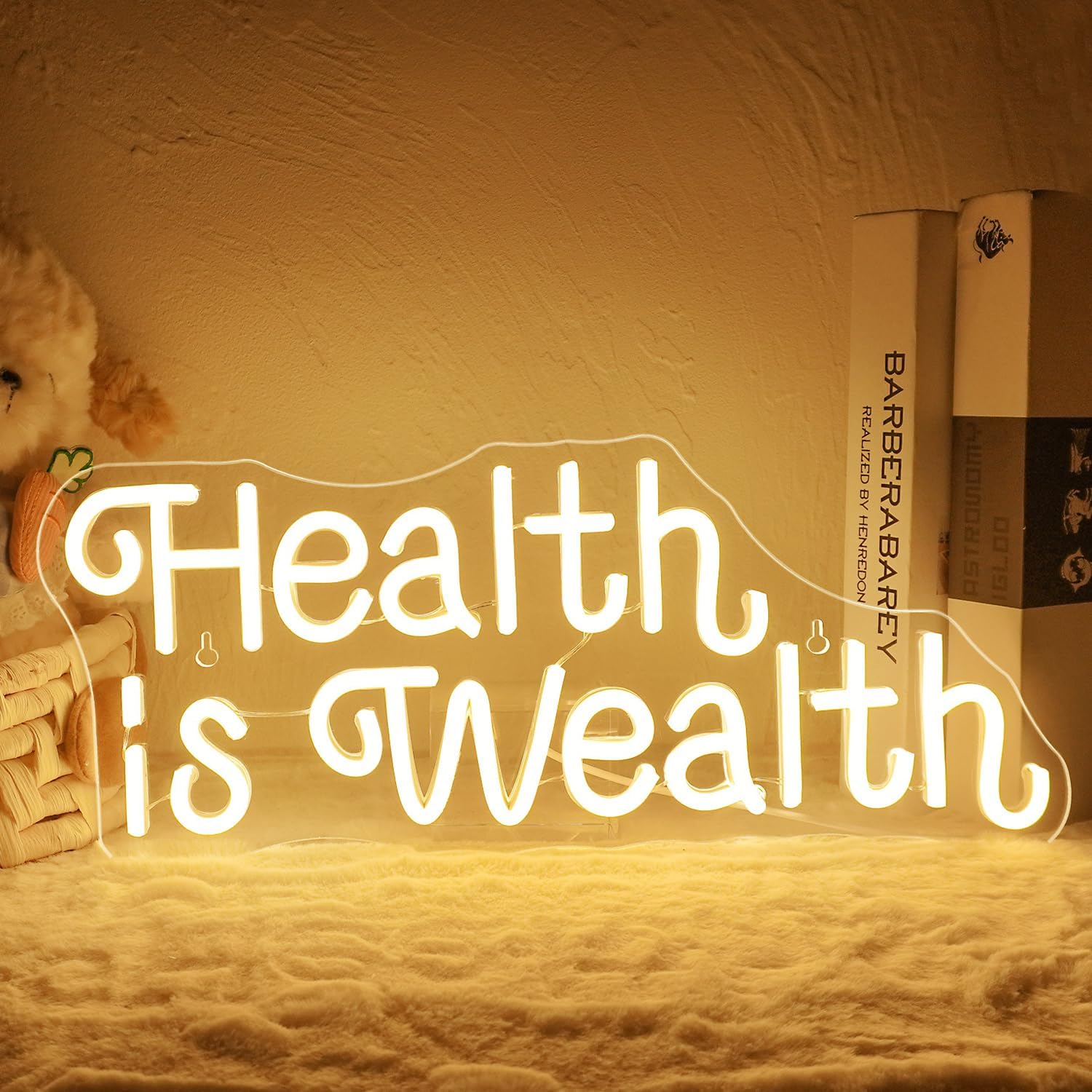 Health Wellness Office - Здоровье — это богатство. Неоновая вывеска