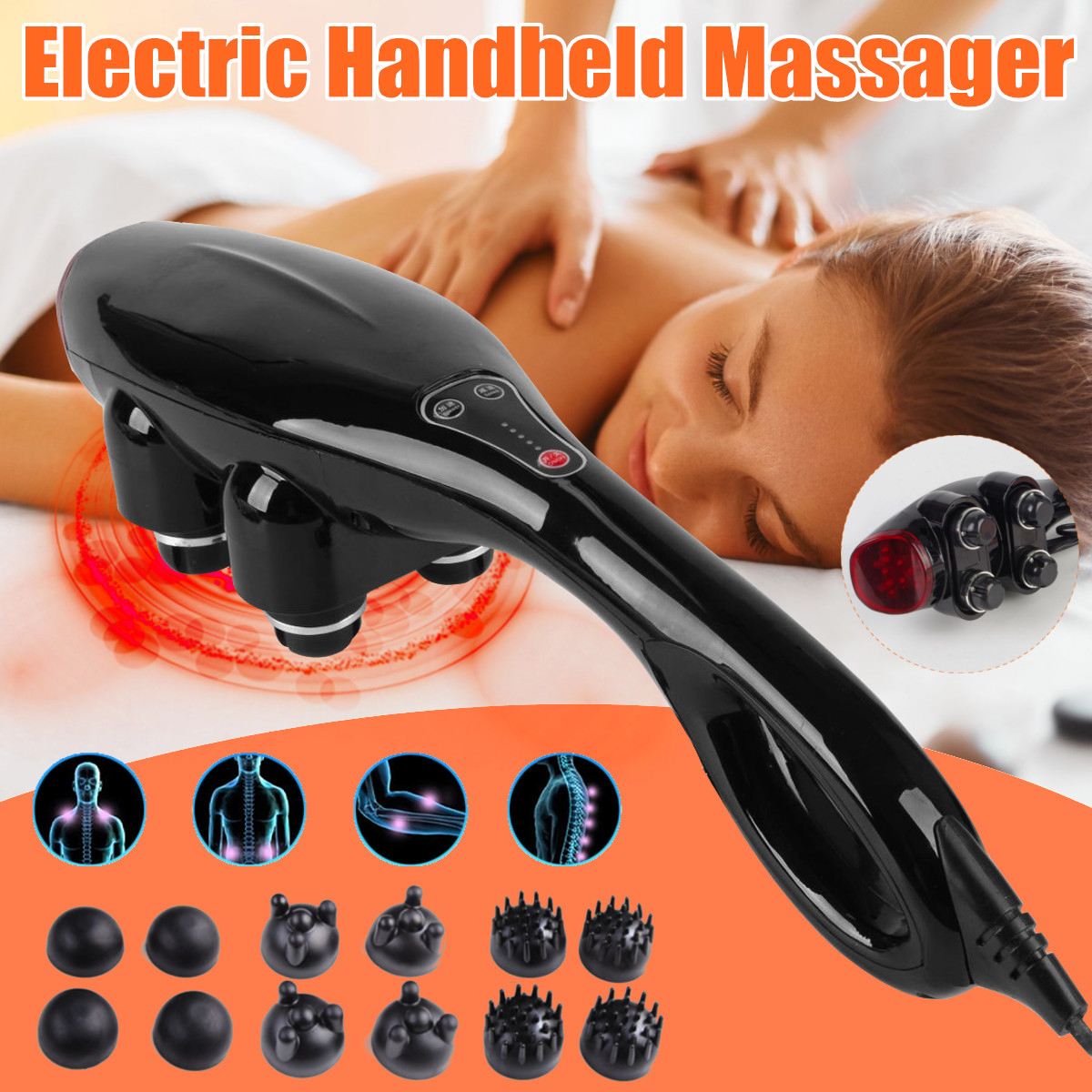 Scalp Massager Electric - Четырехконфорочная Мощный многофункциональный энергичный king, массажер